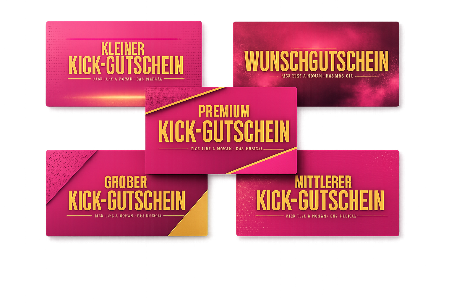 KLAW Gutscheine – Kleiner, Mittlerer, Großer & Premium Kick-Gutschein
